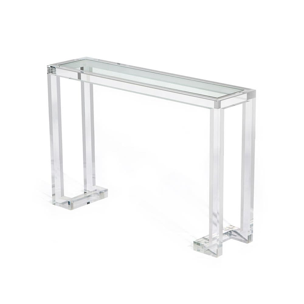 Ava Glass Top Console Table