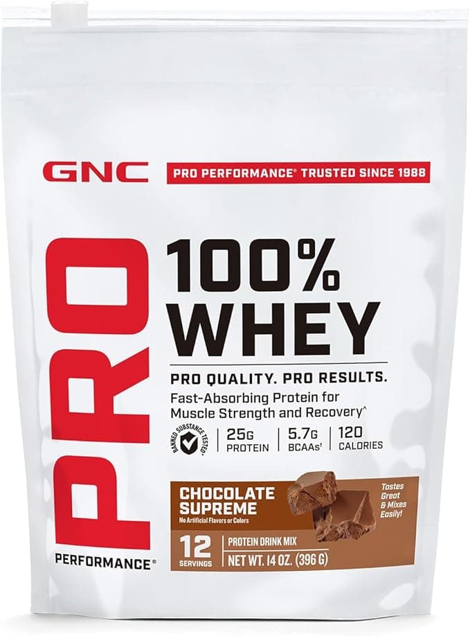 GNC Pro Performance 100% Whey Protein Powder