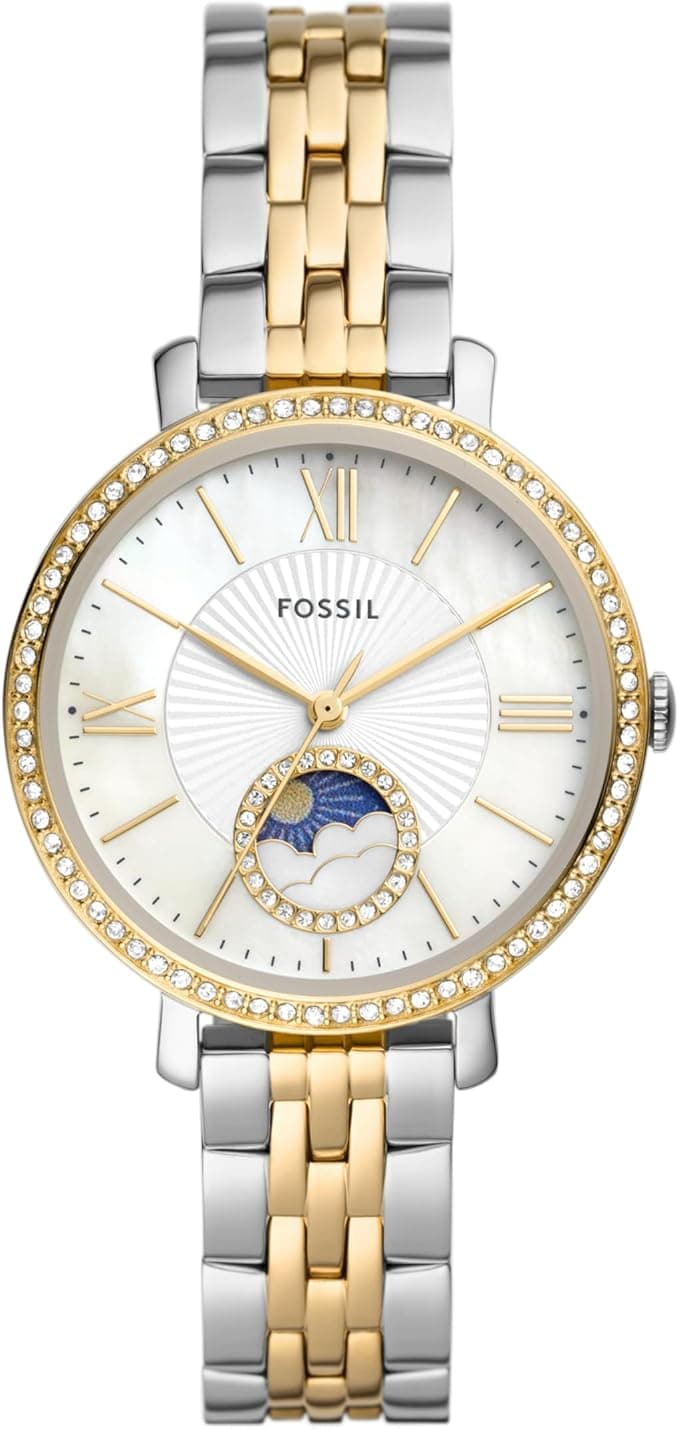 Fossil Jacqueline Stainless Steel Multifunction Moonphase Watch