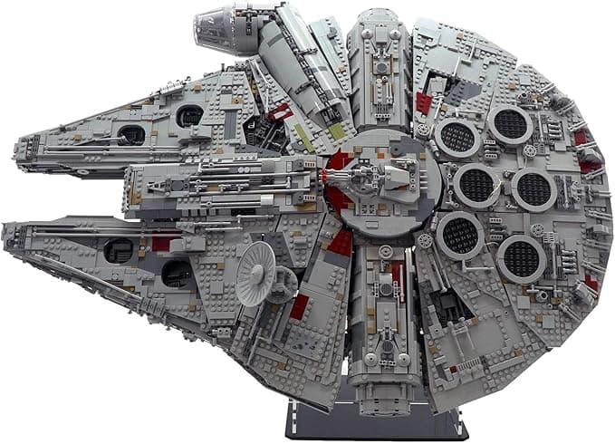 Brickcessories Display Stand Compatible with LEGO Set 75192 Millennium Falcon UCS – Angled Acrylic Showcase Base for Star Wars Enthusiast - Set Not Included